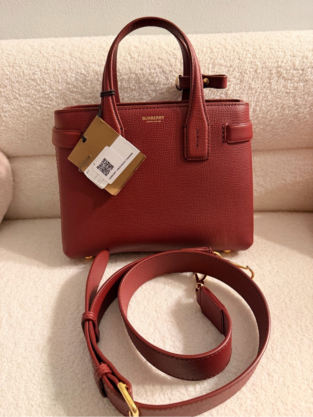 Burberry banner tote bag